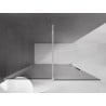 Mexen Velar Duschwand Schiebetür Walk-in 140 x 200 cm, Grafit 8 mm, Chrom - 871-140-000-43-01