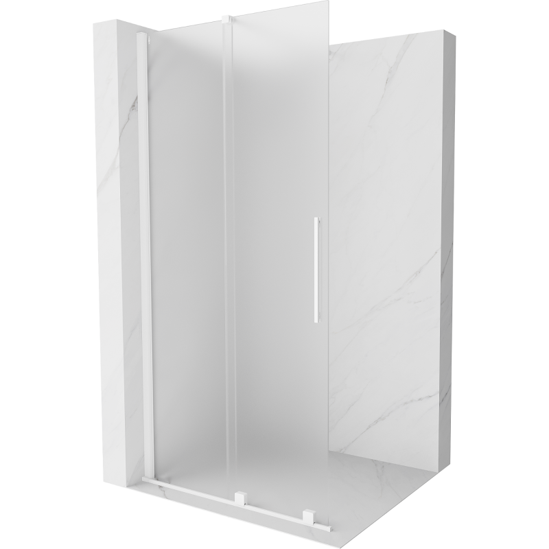 Mexen Velar verschiebbare Duschwand Walk-in 80 x 200 cm, matt 8 mm, weiß - 871-080-000-33-20