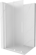 Mexen Velar Duschwand verschiebbar Walk-in 100 x 200 cm, Frost 8 mm, Weiß - 871-100-000-33-20