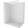 Mexen Velar Walk-in Duschwand, verschiebbar 130 x 200 cm, Frost 8 mm, weiß - 871-130-000-33-20
