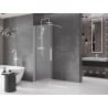 Mexen Velar Walk-in Duschwand, verschiebbar 160 x 200 cm, Eisoptik 8 mm, weiß - 871-160-000-33-20