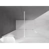 Mexen Velar Duschwand zum Schieben Walk-in 140 x 200 cm, matt 8 mm, weiß - 871-140-000-33-20
