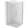 Mexen Velar Duschwand verschiebbar Walk-in 80 x 200 cm, Mattglas 8 mm, Gold - 871-080-000-33-50