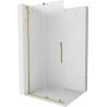 Mexen Velar Duschwand Schiebetür Walk-in 85 x 200 cm, Mattglas 8 mm, Gold - 871-085-000-33-50