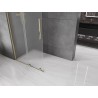Mexen Velar Duschwand Schiebetür Walk-in 85 x 200 cm, Mattglas 8 mm, Gold - 871-085-000-33-50