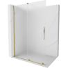 Mexen Velar Schiebedusche-Wand Walk-in 130 x 200 cm, matt 8 mm, gold - 871-130-000-33-50