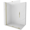 Mexen Velar Schiebetür-Walk-in-Duschwand 150 x 200 cm, satiniert 8 mm, gold - 871-150-000-33-50