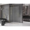 Mexen Velar Duschwand verschiebbar Walk-in 160 x 200 cm, Frost 8 mm, Gold - 871-160-000-33-50