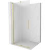 Mexen Velar Duschwand verschiebbar Walk-in 100 x 200 cm, Frost 8 mm, Gold gebürstet - 871-100-000-33-55