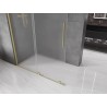 Mexen Velar Duschwand Walk-in 130 x 200 cm, frost 8 mm, gebürstetes Gold - 871-130-000-33-55