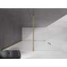 Mexen Velar Duschwand Walk-in 130 x 200 cm, frost 8 mm, gebürstetes Gold - 871-130-000-33-55