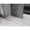 Mexen Velar Duschwand verschiebbar Walk-in 150 x 200 cm, Frost 8 mm, gebürstetes Gold - 871-150-000-33-55