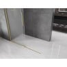 Mexen Velar Walk-in-Schiebeduschwand 160 x 200 cm, mattiert 8 mm, gebürstetes Gold - 871-160-000-33-55