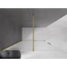 Mexen Velar Walk-in-Schiebeduschwand 160 x 200 cm, mattiert 8 mm, gebürstetes Gold - 871-160-000-33-55