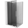 Mexen Velar Duschwand Schiebetür Walk-in 70 x 200 cm, graphit 8 mm, weiß - 871-070-000-43-20
