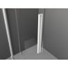Mexen Velar verschiebbare Duschwand Walk-in 80 x 200 cm, Graphit 8 mm, Weiß - 871-080-000-43-20
