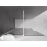 Mexen Velar Duschwand verschiebbar Walk-in 150 x 200 cm, graphit 8 mm, weiß - 871-150-000-43-20