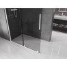 Mexen Velar Schiebeduschwand Walk-in 140 x 200 cm, Graphit 8 mm, Weiß - 871-140-000-43-20
