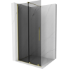 Mexen Velar Duschwand verschiebbar Walk-in 110 x 200 cm, graphit 8 mm, gold - 871-110-000-43-50