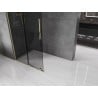 Mexen Velar Duschwand zum Schieben Walk-in 90 x 200 cm, grafit 8 mm, gold - 871-090-000-43-50