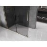 Mexen Velar Duschwand Schiebetür Walk-in 150 x 200 cm, grafit 8 mm, gold - 871-150-000-43-50