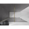 Mexen Velar Schiebeduschwand Walk-in 130 x 200 cm, Graphit 8 mm, Gold - 871-130-000-43-50