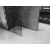 Mexen Velar Gleittür-Duschwand Walk-in 80 x 200 cm, Graphit 8 mm, gebürstetes Gold - 871-080-000-43-55