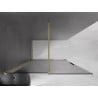 Mexen Velar Duschwand verschiebbar Walk-in 140 x 200 cm, graphit 8 mm, gebürstetes Gold - 871-140-000-43-55