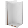 Mexen Velar Schiebedusche Walk-in 80 x 200 cm, Frost 8 mm, Roségold - 871-080-000-33-60