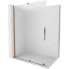 Mexen Velar verschiebbare Duschwand Walk-in 140 x 200 cm, Frost 8 mm, Roségold - 871-140-000-33-60