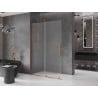 Mexen Velar Duschwand verschiebbar Walk-in 150 x 200 cm, Frost 8 mm, Roségold - 871-150-000-33-60