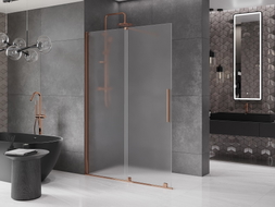 Mexen Velar begehbare Duschwand zum Schieben 160 x 200 cm, matt 8 mm, Roségold - 871-160-000-33-60