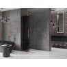 Mexen Velar Duschwand Schiebewand Walk-in 70 x 200 cm, Graphit 8 mm, Roségold - 871-070-000-43-60
