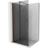 Mexen Velar Duschwand verschiebbar Walk-in 80 x 200 cm, Graphit 8 mm, Roségold - 871-080-000-43-60