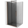 Mexen Velar Duschwand verschiebbar Walk-in 90 x 200 cm, grafit 8 mm, Roségold - 871-090-000-43-60
