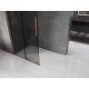 Mexen Velar Duschwand zum Schieben Walk-in 100 x 200 cm, Graphit 8 mm, Roségold - 871-100-000-43-60