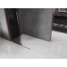 Mexen Velar Duschwand verschiebbar Walk-in 90 x 200 cm, grafit 8 mm, Roségold - 871-090-000-43-60