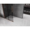 Mexen Velar Duschwand zum Schieben Walk-in 120 x 200 cm, Graphit 8 mm, Roségold - 871-120-000-43-60