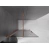 Mexen Velar Duschwand verschiebbar Walk-in 80 x 200 cm, Graphit 8 mm, Roségold - 871-080-000-43-60