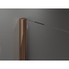 Mexen Velar Duschwand zum Schieben Walk-in 100 x 200 cm, Graphit 8 mm, Roségold - 871-100-000-43-60