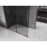 Mexen Velar Schiebeduschwand Walk-in 150 x 200 cm, Graphit 8 mm, Roségold - 871-150-000-43-60