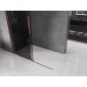 Mexen Velar begehbare Duschwand zum Schieben 140 x 200 cm, graues Glas 8 mm, Roségold - 871-140-000-43-60