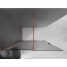 Mexen Velar Duschwand zum Schieben Walk-in 130 x 200 cm, Graphit 8 mm, Roségold - 871-130-000-43-60