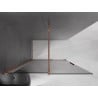 Mexen Velar begehbare Duschwand zum Schieben 140 x 200 cm, graues Glas 8 mm, Roségold - 871-140-000-43-60