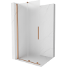 Mexen Velar Schiebeduschwand Walk-in 70 x 200 cm, mattiert 8 mm, gebürstetes Kupfer - 871-070-000-33-65