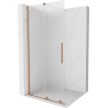 Mexen Velar verschiebbare Walk-in-Duschwand 100 x 200 cm, mattiert 8 mm, gebürstetes Kupfer - 871-100-000-33-65