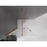 Mexen Velar Duschwand Schiebetür Walk-in 110 x 200 cm, Frost 8 mm, gebürstetes Kupfer - 871-110-000-33-65