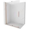 Mexen Velar Walk-in Duschwand zum Schieben 130 x 200 cm, mattiert 8 mm, gebürstetes Kupfer - 871-130-000-33-65