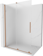 Mexen Velar Walk-in Duschwand zum Schieben 130 x 200 cm, mattiert 8 mm, gebürstetes Kupfer - 871-130-000-33-65