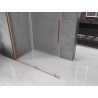 Mexen Velar Duschabtrennung zum Schieben Walk-in 140 x 200 cm, mattiert 8 mm, gebürstetes Kupfer - 871-140-000-33-65